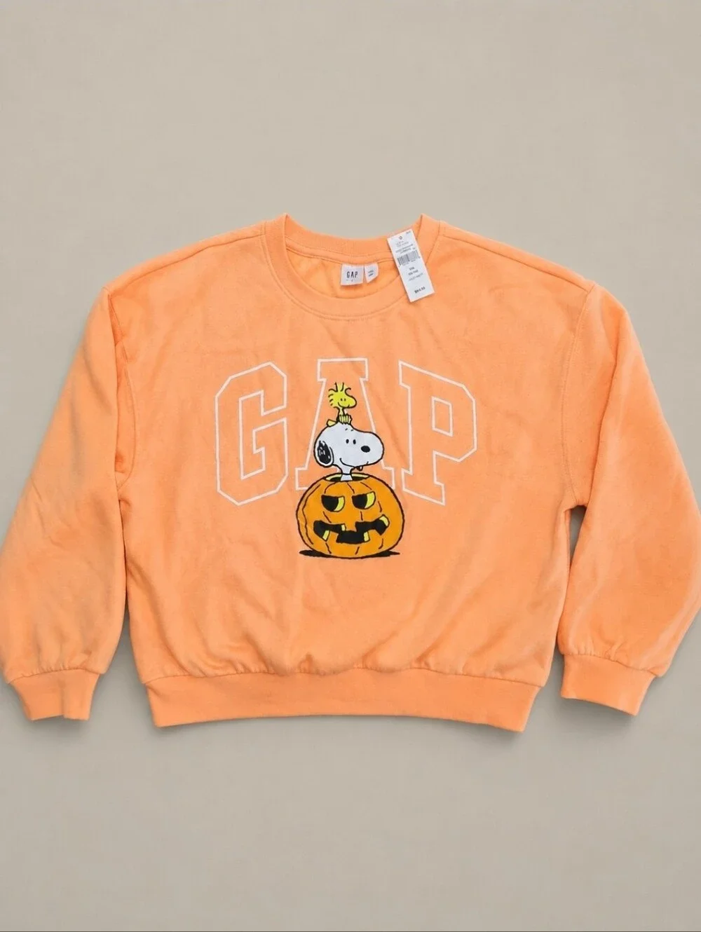 GapKids Peanuts Snoopy Halloween Pumpkin Oversized Sweatshirt XXL NWT